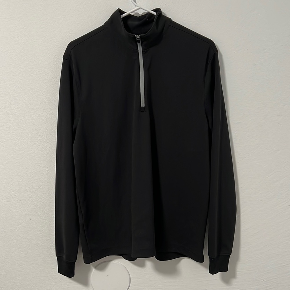 Black 1/4 zip PGA Tour sweater, size S
